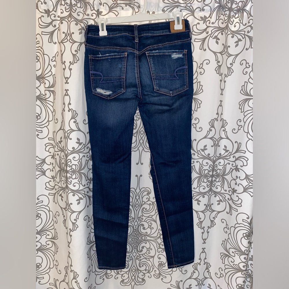 American Eagle Super Stretch X low rise regular distressed jeggings - Picture 3 of 4